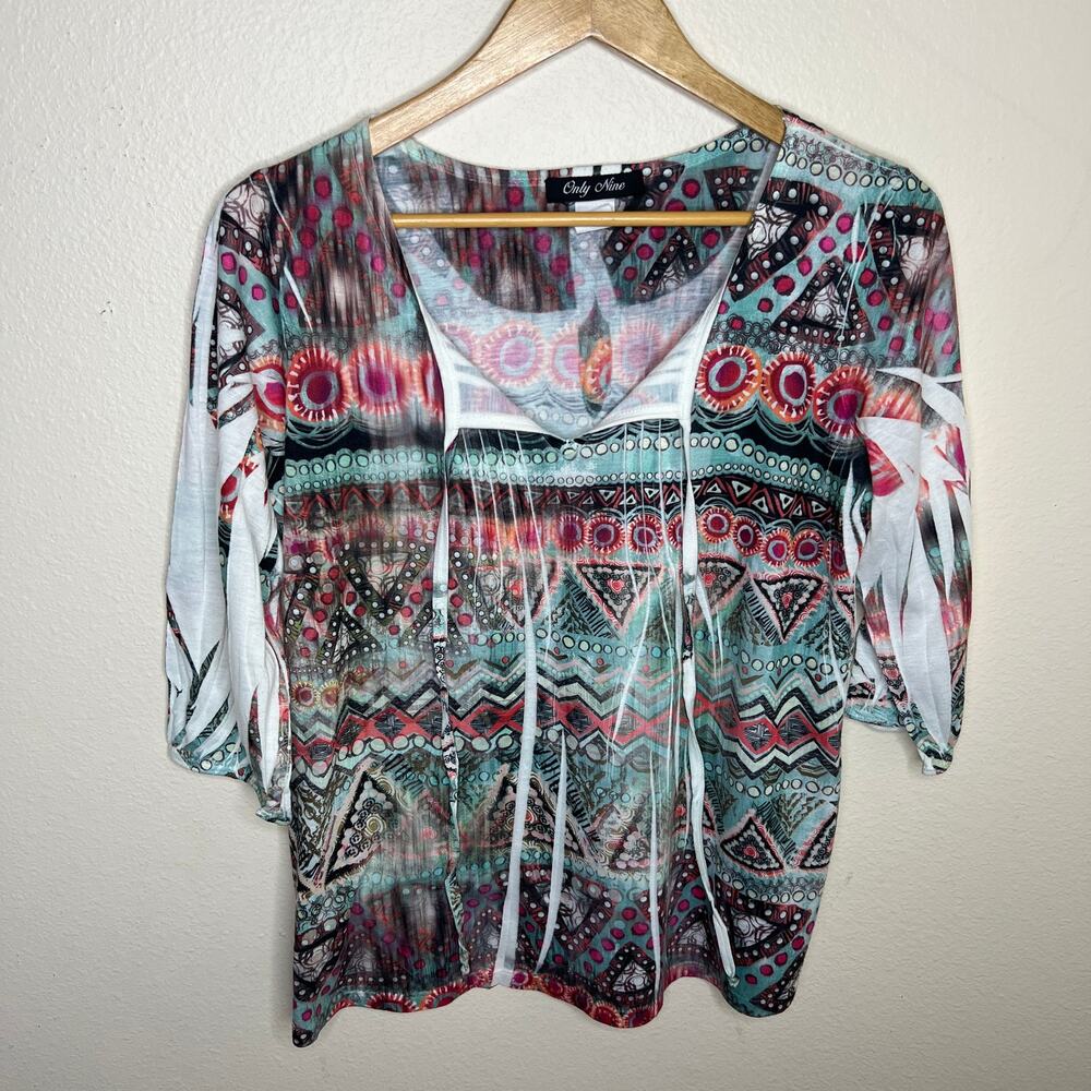 Only Nine Aztec Peasant Top Medium